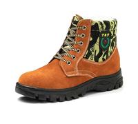 Stivali Uomo Lavoro Invernali Western Scarponcino Scarponcini Trekking Antiscivolo Impermeabile Antiscivolo Scarpe Invernali da Uomo Foderate Stivali da Anfibi Combattimento Campeggio e Guida