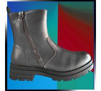 STIVALI UOMO pelle anfibi scarponcini scarpe militari CLASSICO nero