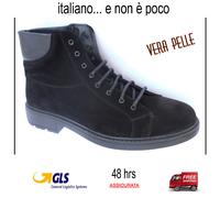 STIVALI UOMO SCARPONCIN PELLE ITALY nero bleu grigio 45 44 43 42 italia vvv