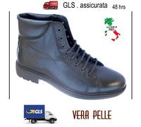 STIVALI UOMO SCARPONCIN PELLE ITALY nero bleu grigio 45 44 43 42 italia vvv