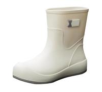 Stivali Wellington da donna a metà polpaccio con fondo spesso stivali di gomma più facili da indossare e da togliere, per una maggiore durata, impermeabili, facili da pulire, comodi, da giardino