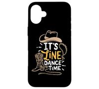 Stivali western Cool Line Dance It's Line Dance Time Country Custodia per iPhone 16 Plus