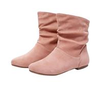 Stivali western da donna, alla caviglia, in pelle scamosciata | Stivaletti alla caviglia eleganti e comodi, tinta unita, facili da infilare, per l'inverno