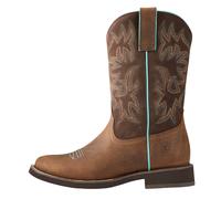 Stivali western da donna in pelle Ariat Delilah Round Toe Marron 40/B
