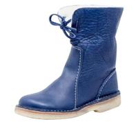 Stivali western da donna Stivali da cowboy marroni in pelle Autunno Stivali con Tacco Camoscio Stivali Autunno Stivali Nero Stivali da cowboy Mezzi alti alla caviglia Stivali Occidentali, Blu, 34 EU