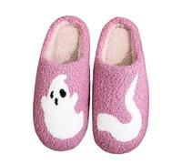 Stivali Zeppe Nascoste Per Le Donne Pantofole in Cotone Modello di Halloween per Uomo e Donna Modelli di Coppia Moda Inverno Pantofole Calde e Comode Stivali Per Le Donne Tacchi, Rosa, 39 EU