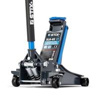 STIX Cric idraulico a carrello SLN-02, 3 t, 85-430 mm | Doppia pompa, discesa controllata dalla leva e tampone in gomma da 12 cm incluso.