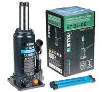 STIX Cric idraulico per bottiglie BL-06, con portata di 6 tonnellate, altezza di sollevamento 200-405 mm, cric compatto