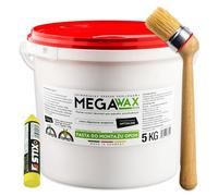 Stix Set per montaggio pneumatici 3 pezzi - 5 kg di pasta per pneumatici MEGA Wax, pennelli professionali & gesso per pneumatici - Set completo per cambio pneumatici & forniture per officina