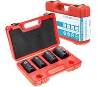 STIX Set di 4 chiavi a bussola 3/4" CR-MO - Avvitatore a percussione con dadi lunghi da 24 - 33 mm per pneumatici di camion, set di bussole durevoli in pratica valigetta