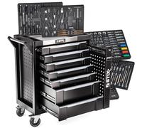 Stix UltimatePro B7/TS1 Carrello da officina con 267 utensili Cr-V, 7 cassetti, cassetto cargo, piastra in acciaio inossidabile, con serratura