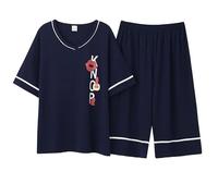 STJDM Camicia Da Notte E Pigiama Taglie Forti Da Donna Corto Morbido Pigiama Estivo Da Casa