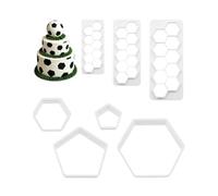 STJUNR Set di Stampi per Biscotti a Forma di Calcio 7 Pezzi per Dolci Torte, Formine Tagliabiscotti per Pasta di Zucchero Cioccolato e Argilla, Accessori Decorazione Compleanno Feste Sportive DIY
