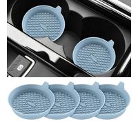 STLIAN Sottobicchieri per portabicchieri auto, confezione da 4, in silicone, 7,9 cm, antiscivolo, accessori interni da incasso
