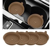 STLIAN Sottobicchieri per portabicchieri auto, confezione da 4, in silicone, 7,9 cm, antiscivolo per auto, accessori interni da incasso, caffè