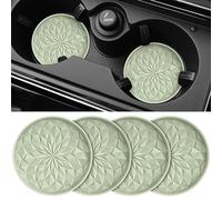 STLIAN Sottobicchieri per portabicchieri per auto, in silicone, universali, antiscivolo, da incasso, accessori interni auto, 7,0 cm, colore: salvia del deserto, confezione da 4