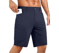 Stlight Pantaloncini da trekking cargo da uomo ad asciugatura rapida traspirante pantaloncini casual con tasca multipla per campeggio pesca viaggi (blu navy 32W/10L)