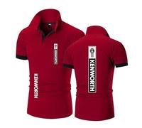 STLSRCBTH Polo da Uomo Semplici Tuta per K.e.Nw.o.RT.h Grafica Elasticizzata Mezza Manica Attiva Collisione Colore T-Shirt Bottoni Corta-JHonSe||l