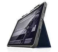 STM Bags Dux Plus Case - Custodia a libro per Apple iPad Air 10,9" (2020), colore: Blu/Trasparente [Supporto per Apple Pencil I Militare Standard I Impermeabile I Cavalletto I Wake/Sleep]
