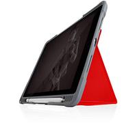 STM Bags Dux Plus DUO - Custodia per Apple iPad 10,2" (2019 e 2020), colore: Rosso/Trasparente [Militare Standard I Apple Pencil/Logitech Crayon I Impermeabile I Funzione leggio I Wake/sleep]