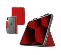 STM Dux Plus Custodia compatibile con Apple iPad 10.9" 10ª generazione (2022), rosso/grigio (standard militare, scomparto per Apple Pencil con funzione di supporto, supporto Wake/Sleep) Grigio/Rosso