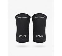 STMN FITNESS Ginocchiere WORKOUT 7mm, Neoprene ad Alta Densità, Supporto e Compressione, Front Panel Rinforzato, Vendute in Coppia, Total Black (XL)