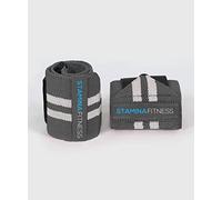 STAMINA FITNESS Polsiere Elasticizzate, Polsiere CrossFit e Powerlifting, Polsini Palestra per Sollevamento Pesi, Weightlifting e Ginnastica, Supporto Rigido, Morbido sui Polsi, Unisex