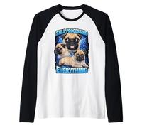 STO Ancora elaborando Tutto Funny Pug Bootleg Dog Meme Maglia con Maniche Raglan