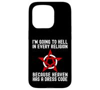 Sto andando all"inferno in ogni religione Ateismo freddo agnostico Custodia per iPhone 15 Pro