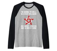 STO Andando allinferno in Ogni Religione Ateismo Freddo agnostico Maglia con Maniche Raglan