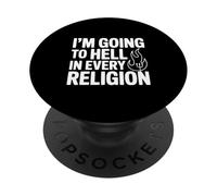 Sto andando all'inferno in ogni religione PopSockets PopGrip Adesivo