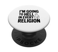Sto andando all'inferno in ogni religione PopSockets PopGrip Adesivo