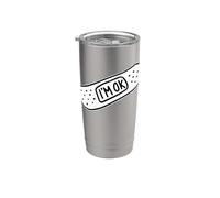 Sto bene Bandaid Minimal Blackwork Bicchiere termico in acciaio inox doppia parete
