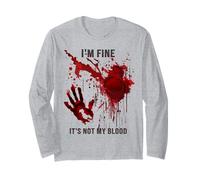 STO Bene It's Not My Blood Shirt Bloody Blood Stained Horror Maglia a Manica