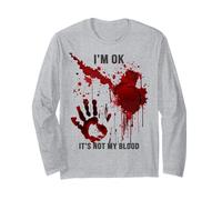 STO Bene Non È Il Mio Sangue Maglietta Zombie Impronta Maglia a Manica