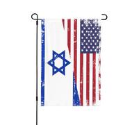 Sto con la bandiera di Israele America Prega per Israele Forte per tutte le stagioni Bandiera da giardino Banner da giardino per decorazioni da giardino per esterni