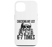 Sto controllando la mia lista 67 Volte Divertente Babbo Natale Meme Custodia per iPhone 13