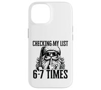 Sto controllando la mia lista 67 Volte Divertente Babbo Natale Meme Custodia per iPhone 14