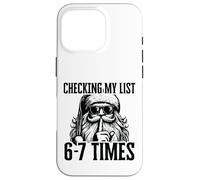 Sto controllando la mia lista 67 Volte Divertente Babbo Natale Meme Custodia per iPhone 16 Pro