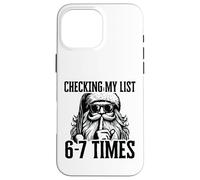 Sto controllando la mia lista 67 Volte Divertente Babbo Natale Meme Custodia per iPhone 16 Pro Max