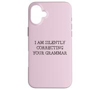 Sto correggendo silenziosamente la tua grammatica divertente insegnante di inglese Custodia per iPhone 16 Plus