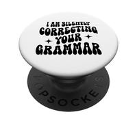 Sto correggendo silenziosamente la tua grammatica Divertente Sarcastico PopSockets PopGrip Adesivo