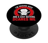 Sto crescendo ragazzi e uno chef Niente mi spaventa PopSockets PopGrip Adesivo