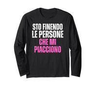 STO Finendo Le Persone Che Mi Piacciono Sopportazione Ironia Maglia a Manica