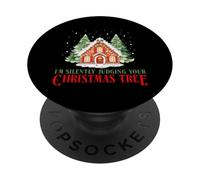 Sto giudicando silenziosamente il tuo albero di Natale PopSockets PopGrip Adesivo