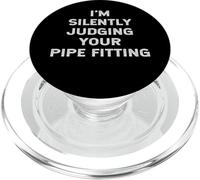 Sto giudicando silenziosamente il tuo raccordo per tubi, divertente scherzo da pipefitter PopSockets PopGrip per MagSafe