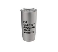Sto giudicando silenziosamente il tuo sito web sviluppatore Web Designer Divertimento Bicchiere termico in acciaio inox doppia parete