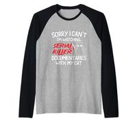 STO Guardando documentari Serial Killer con Il Mio Gatto Maglia con Maniche Raglan