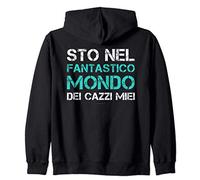 Sto Nel Fantastico Mondo Felpe Uomo Con Zip E Cappuccio Felpa con Cappuccio