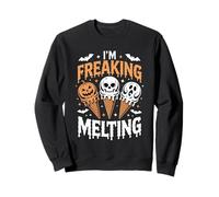 Sto pazza che scioglie il gelato di Halloween divertente Felpa